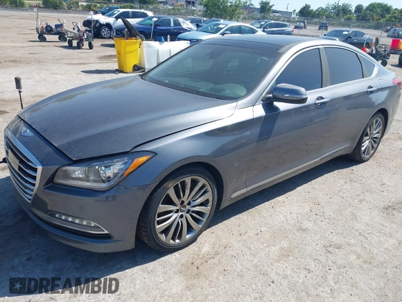 2015 Hyundai Genesis 5.0L with VIN KMHGN4JF4FU024633, listed as a IAAI auction lot 42187544 with 185,178 mi miles. Bid and sale history available at carsss.com. Image 18.