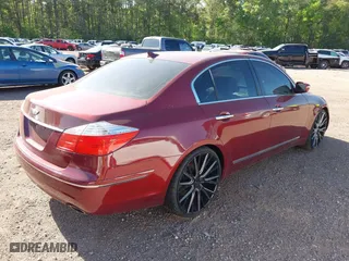 2011 Hyundai Genesis with VIN KMHGC4DF9BU124576, listed as a IAAI auction lot 41971684 with 199,322 mi miles. Bid and sale history available at carsss.com. Image 4.