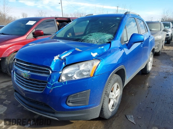 2016 Chevrolet Trax LT with VIN KL7CJPSB2GB542570, listed as a IAAI auction lot 41448934 with 160,468 mi miles and . Bid and sale history available at DreamBid. Image 2.