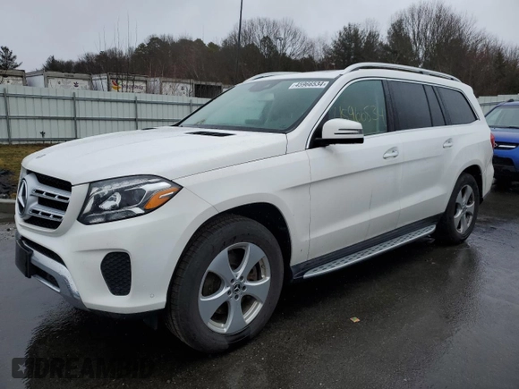 2019 Mercedes-Benz GLS 450 with VIN 4JGDF6EE6KB219247, listed as a Copart auction lot 45966534 with 59,464 mi miles and . Bid and sale history available at DreamBid. Image 1.