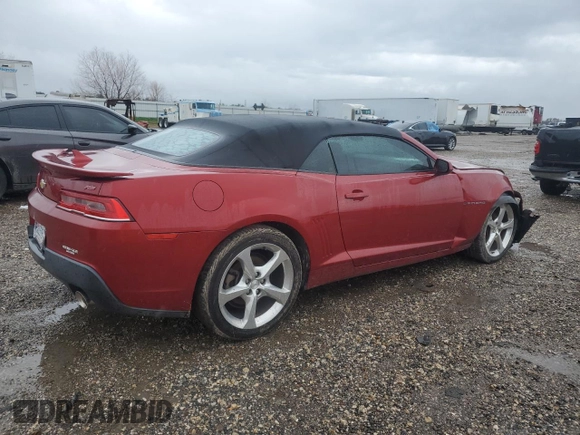 2015 Chevrolet Camaro LT with VIN 2G1FF3D31F9177419, listed as a Copart auction lot 44615225 with 186,589 mi miles and Salvage Title. Bid and sale history available at carsss.com. Image 3.
