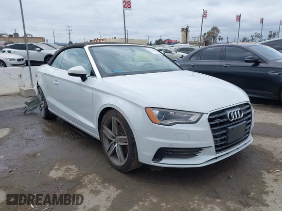 2016 Audi A3 2.0T Premium Plus with VIN WAU38LFF1G1117087, listed as a IAAI auction lot 39132207 with 43,353 mi miles. Bid and sale history available at carsss.com. Image 1.