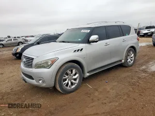 2014 Infiniti QX80 z VIN JN8AZ2NF4E9555026, wystawiony jako Copart lot #59152795 z przebiegiem 214 144 mil mil oraz Czysty tytuł • Clean title. Historia ofert i sprzedaży dostępna na DreamBid. Obrazek 1.