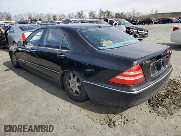 2000 Mercedes-Benz S-Class with VIN WDBNG75J6YA047971, listed as a Copart auction lot 44158815 with 0 mi miles and Salvage Title. Bid and sale history available at carsss.com. Image 2.