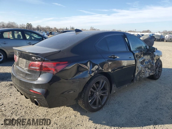 2020 Acura TLX w/A-Spec Pkg with VIN 19UUB1F63LA010597, listed as a Copart auction lot 88794355 with 0 mi miles and Salvage Title. Bid and sale history available at carsss.com. Image 3.