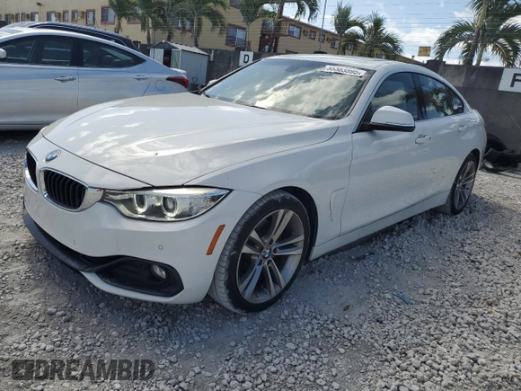 2017 BMW 4 Series 430i with VIN WBA4F7C52HG786643, listed as a Copart auction lot 55383595 with 120,279 mi miles and Clean Title. Bid and sale history available at carsss.com. Image 1.