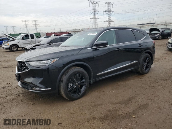 2024 Acura MDX with VIN 5J8YE1H33RL015856, listed as a Copart auction lot 46580485 with 25,541 mi miles and Salvage title. Bid and sale history available at DreamBid. Image 1.