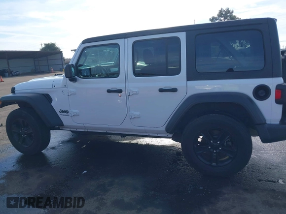 2022 Jeep Wrangler Unlimited Sport S with VIN 1C4HJXDN9NW154922, listed as a IAAI auction lot 41230408 with 35,187 mi miles. Bid and sale history available at carsss.com. Image 15.