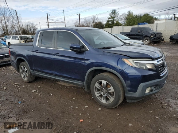 2017 Honda Ridgeline RTL with VIN 5FPYK3F57HB011597, listed as a Copart auction lot 49307885 with 140,157 mi miles and Salvage title. Bid and sale history available at DreamBid. Image 4.