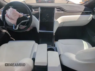 2017 Tesla Model S 100D with VIN 5YJSA1E29HF186222, listed as a Copart auction lot 55060935 with Not provided miles and Salvage title. Bid and sale history available at DreamBid. Image 8.