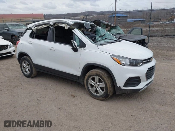 2020 Chevrolet Trax LS with VIN 3GNCJNSB7LL119507, listed as a IAAI auction lot 41829202 with 130,600 mi miles. Bid and sale history available at carsss.com. Image 1.