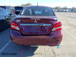 2020 Mitsubishi Mirage G4 ES with VIN ML32F3FJ3LHF00531, listed as a IAAI auction lot 41820798 with 62,625 mi miles. Bid and sale history available at carsss.com. Image 6.