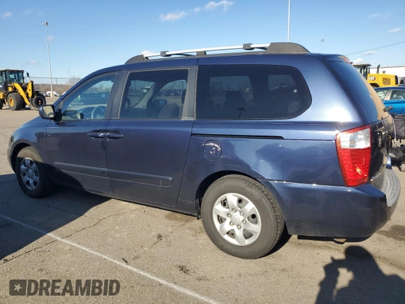 2007 Kia Sedona EX with VIN KNDMB233476174299, listed as a Copart auction lot 83980974 with 204,515 mi miles and Salvage Title. Bid and sale history available at DreamBid. Image 2.
