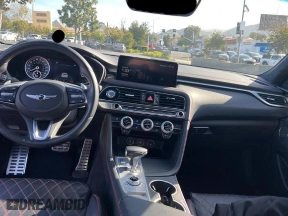 2023 Genesis G70 3.3T with VIN KMTG54TE6PU106021, listed as a Copart auction lot 86750284 with 8,669 mi miles and Salvage Title. Bid and sale history available at DreamBid. Image 9.