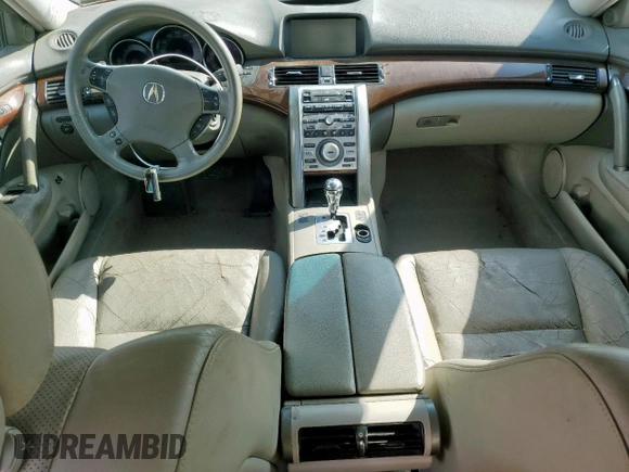 2007 Acura RL Tech Pkg with VIN JH4KB16647C002359, listed as a Copart auction lot 49576285 with 0 mi miles and Salvage Title. Bid and sale history available at carsss.com. Image 8.