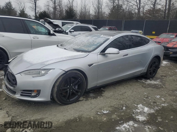 2013 Tesla Model S with VIN 5YJSA1AC9DFP10705, listed as a Copart auction lot 89394665 with Not Provided miles and Salvage Title. Bid and sale history available at carsss.com. Image 1.