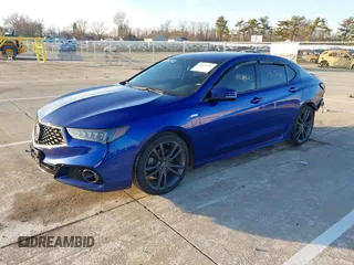 2019 Acura TLX w/A-Spec Pkg with VIN 19UUB1F6XKA000681, listed as a IAAI auction lot 41224143 with 58,960 mi miles. Bid and sale history available at carsss.com. Image 2.