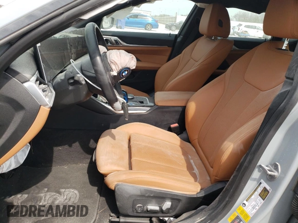 2023 BMW i4 eDrive40 with VIN WBY73AW0XPFN96159, listed as a Copart auction lot 44711834 with 13,836 mi miles. Bid and sale history available at carsss.com. Image 7.