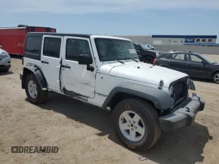 2015 Jeep Wrangler Unlimited Sport with VIN 1C4BJWDG2FL545561, listed as a Copart auction lot 60574045 with 83,592 mi miles and Salvage title. Bid and sale history available at DreamBid. Image 4.