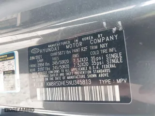 2022 Hyundai Palisade Limited with VIN KM8R5DHE5NU345813, listed as a IAAI auction lot 41327006 with 75,169 mi miles. Bid and sale history available at carsss.com. Image 9.