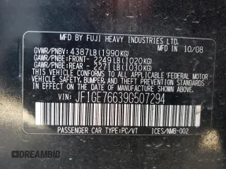 2009 Subaru Impreza Sedan WRX w/Premium Pkg with VIN JF1GE76639G507294, listed as a Copart auction lot 81570654 with 134,827 mi miles and Salvage Title. Bid and sale history available at carsss.com. Image 15.