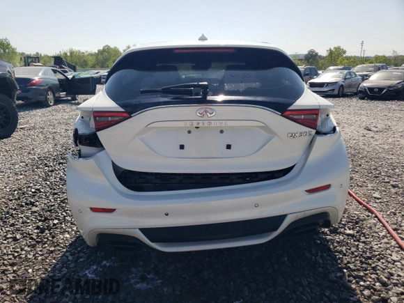 2018 Infiniti QX30 Luxury with VIN SJKCH5CP2JA044425, listed as a Copart auction lot 53065965 with 111,224 mi miles and Salvage title. Bid and sale history available at DreamBid. Image 6.