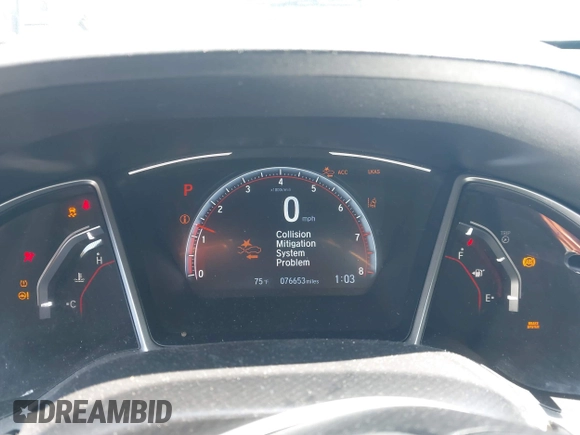 2019 Honda Civic Sedan Sport with VIN 2HGFC2F85KH515599, listed as a IAAI auction lot 41885201 with 76,653 mi miles. Bid and sale history available at carsss.com. Image 7.