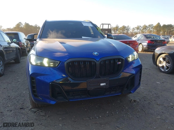 2025 BMW X5 M60i with VIN 5UX33EU04S9W34632, listed as a IAAI auction lot 41274184 with 5,943 mi miles. Bid and sale history available at carsss.com. Image 12.