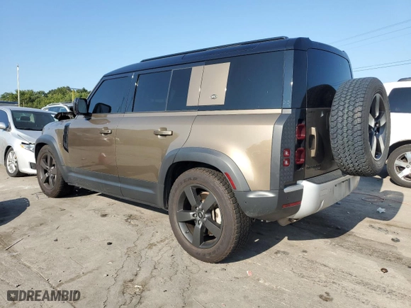 2020 Land Rover Defender HSE with VIN SALE97EU5L2018799, listed as a Copart auction lot 68971634 with 0 mi miles and Salvage Title. Bid and sale history available at carsss.com. Image 2.