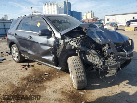 2015 Mercedes-Benz M 350 with VIN 4JGDA5JBXFA585101, listed as a Copart auction lot 75952044 with Not provided miles and Salvage title. Bid and sale history available at DreamBid. Image 4.