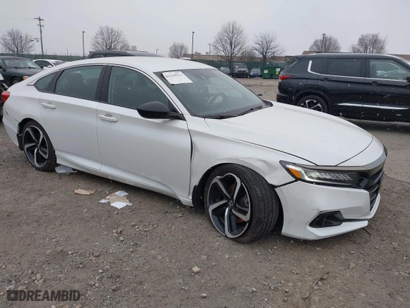 2022 Honda Accord Sedan Sport SE with VIN 1HGCV1F47NA098249, listed as a IAAI auction lot 41239513 with 93,504 mi miles. Bid and sale history available at carsss.com. Image 1.