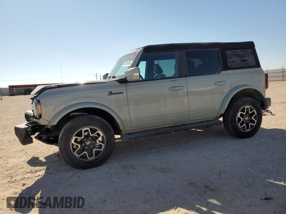2023 Ford Bronco with VIN 1FMDE5DH3PLA99174, listed as a Copart auction lot 43854195 with 15,537 mi miles and Salvage Title. Bid and sale history available at carsss.com. Image 1.