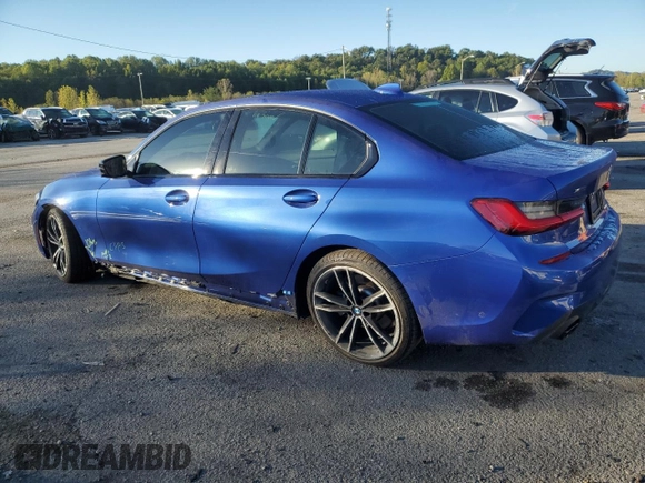2021 BMW 3 Series 330i xDrive with VIN 3MW5R7J0XM8C14425, listed as a Copart auction lot 72910854 with 9,465 mi miles and Salvage Title. Bid and sale history available at DreamBid. Image 2.