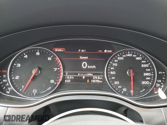 2013 Audi A6 with VIN WAUHFCFC1DN036175, listed as a Copart auction lot 61221015 with 135,750 mi miles and Clean title. Bid and sale history available at DreamBid. Image 9.