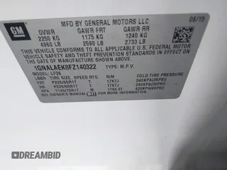 2015 Chevrolet Equinox LS with VIN 1GNALAEK8FZ140322, listed as a IAAI auction lot 42103669 with 127,860 mi miles and . Bid and sale history available at DreamBid. Image 9.