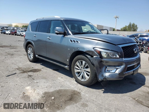 2017 Infiniti QX80 with VIN JN8AZ2NE4H9155253, listed as a Copart auction lot 61476684 with 116,579 mi miles and Salvage Title. Bid and sale history available at carsss.com. Image 4.