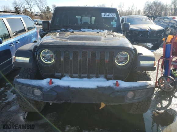 2021 Jeep Gladiator Rubicon with VIN 1C6JJTBG6ML571789, listed as a Copart auction lot 43349755 with 53,640 mi miles and Salvage Title. Bid and sale history available at carsss.com. Image 5.