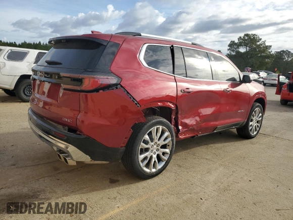 2024 GMC Acadia FWD Denali z VIN 1GKENLKS4RJ209535, wystawiony jako Copart lot #45480725 z przebiegiem Nie podano mil oraz Szkoda całkowita • Salvage title. Historia ofert i sprzedaży dostępna na DreamBid. Obrazek 3.