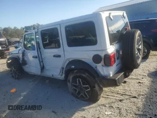 2025 Jeep Wrangler Sahara with VIN 1C4PJXENXSW500496, listed as a Copart auction lot 41934515 with 6,265 mi miles and Salvage Title. Bid and sale history available at DreamBid. Image 2.