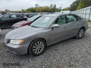 2007 Hyundai Azera SE with VIN KMHFC46F97A242080, listed as a Copart auction lot 45227394 with 147,742 mi miles and Salvage Title. Bid and sale history available at carsss.com. Image 1.