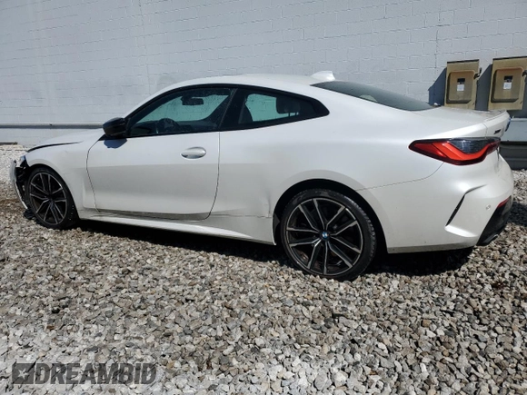 2021 BMW 4 Series M440i xDrive with VIN WBA13AR00MCF97899, listed as a Copart auction lot 50577695 with 23,817 mi miles and Clean Title. Bid and sale history available at DreamBid. Image 2.