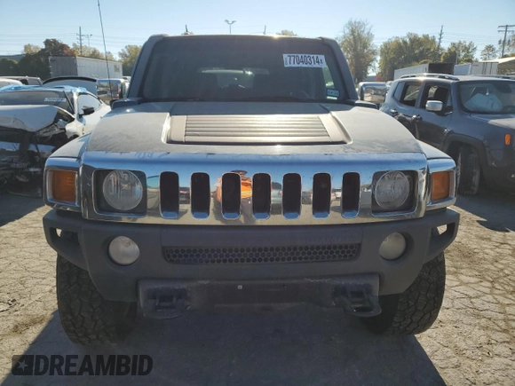 2006 Hummer H3 with VIN 5GTDN136X68212254, listed as a Copart auction lot 77040314 with 129,690 mi miles and Clean Title. Bid and sale history available at carsss.com. Image 5.