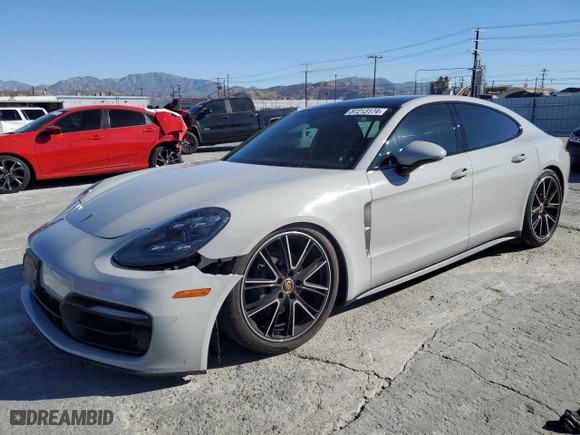 2023 Porsche Panamera with VIN WP0AJ2A71PL100271, listed as a Copart auction lot 87213174 with 19,362 mi miles and Salvage Title. Bid and sale history available at carsss.com. Image 1.