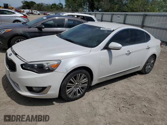 2016 Kia Cadenza Premium with VIN KNALN4D74G5221463, listed as a Copart auction lot 52043394 with 132,093 mi miles and Clean Title. Bid and sale history available at carsss.com. Image 1.