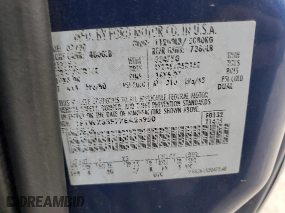 1999 Ford F-350 XL z VIN 1FTWX33F7XEA28950, wystawiony jako Copart lot #85951064 z przebiegiem 320 667 mil mil oraz Nie do naprawy • Non repairable. Historia ofert i sprzedaży dostępna na DreamBid. Obrazek 12.