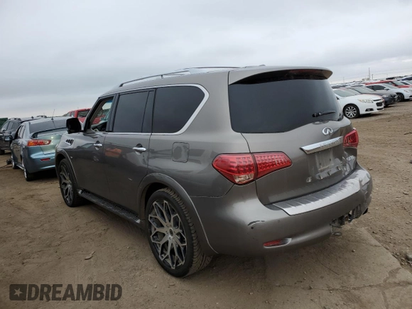 2015 Infiniti QX80 with VIN JN8AZ2NC7F9370623, listed as a Copart auction lot 66523254 with 140,653 mi miles and Salvage Title. Bid and sale history available at carsss.com. Image 2.