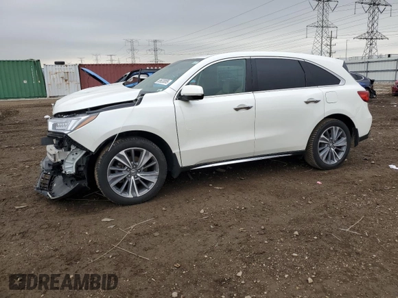 2018 Acura MDX Technology with VIN 5J8YD4H53JL008190, listed as a Copart auction lot 55620065 with 70,180 mi miles and Salvage title. Bid and sale history available at DreamBid. Image 1.