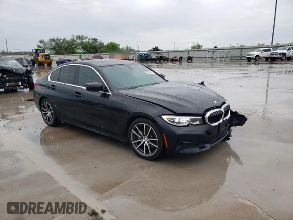 2020 BMW 3 Series 330i with VIN 3MW5R1J08L8B05599, listed as a Copart auction lot 50084805 with 92,028 mi miles and Salvage Title. Bid and sale history available at DreamBid. Image 4.