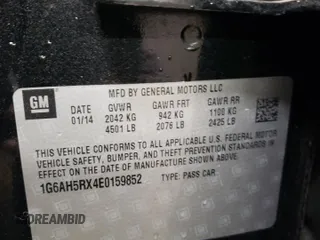 2014 Cadillac ATS Luxury AWD with VIN 1G6AH5RX4E0159852, listed as a Copart auction lot 52216685 with 82,977 mi miles and Salvage Title. Bid and sale history available at carsss.com. Image 12.