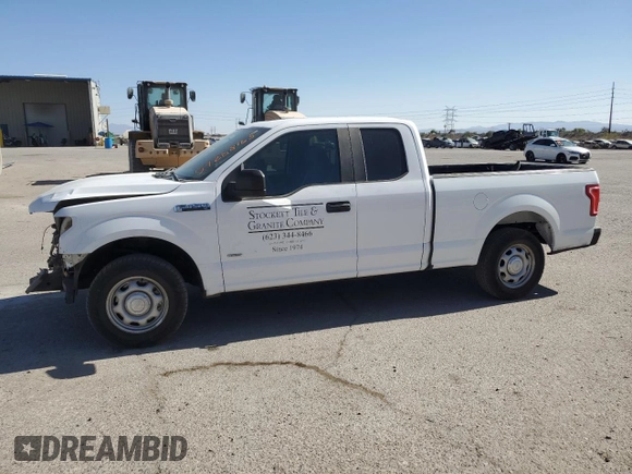 2017 Ford F-150 XL with VIN 1FTEX1CP5HKD43225, listed as a Copart auction lot 57268165 with 283,095 mi miles and Salvage title. Bid and sale history available at DreamBid. Image 1.